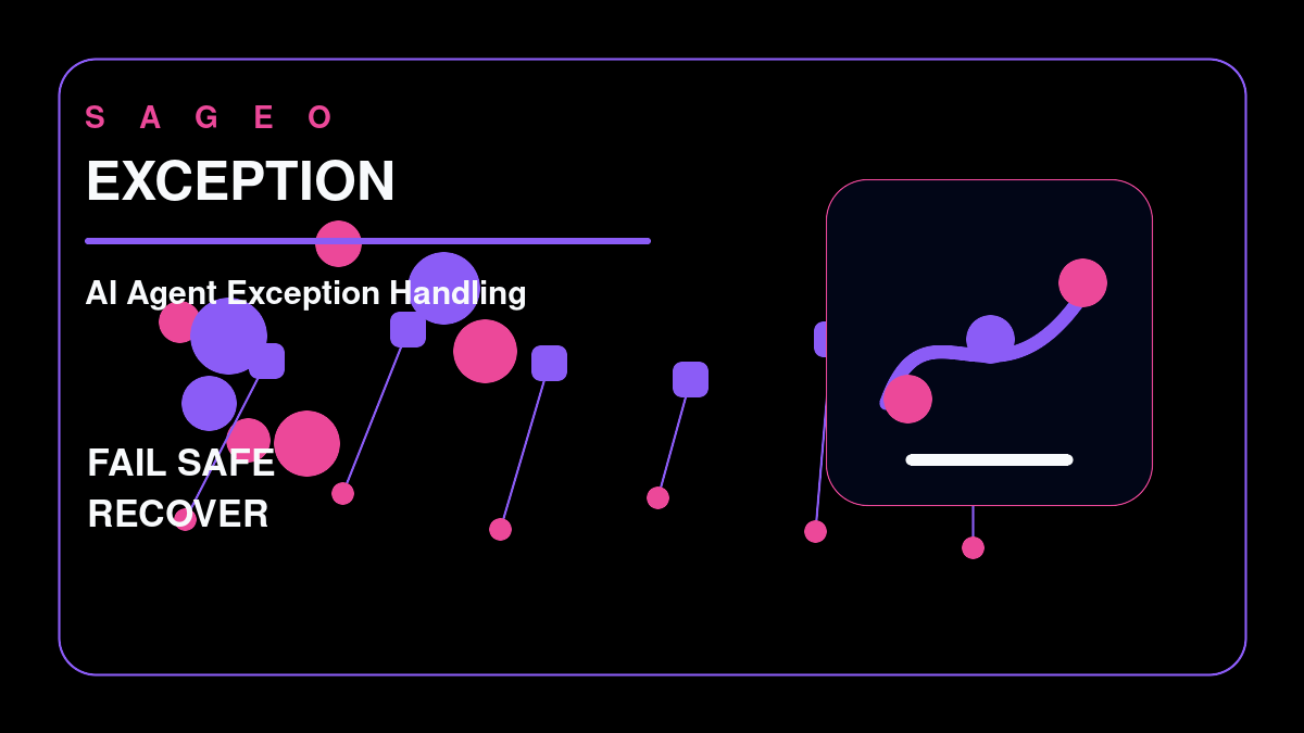 SAGEO bespoke thumbnail for AI Agent Exception Handling