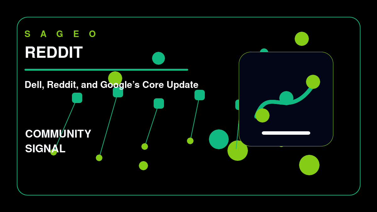 SAGEO bespoke thumbnail for Dell, Reddit, and Google’s Core Update
